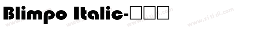Blimpo Italic字体转换